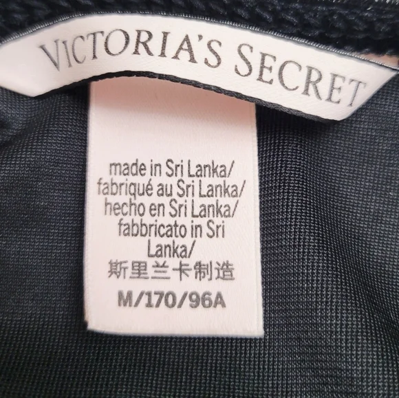 Victoria's Secret Black Velour Chemise Slip Dress | Size Medium - Picture 3 of 4